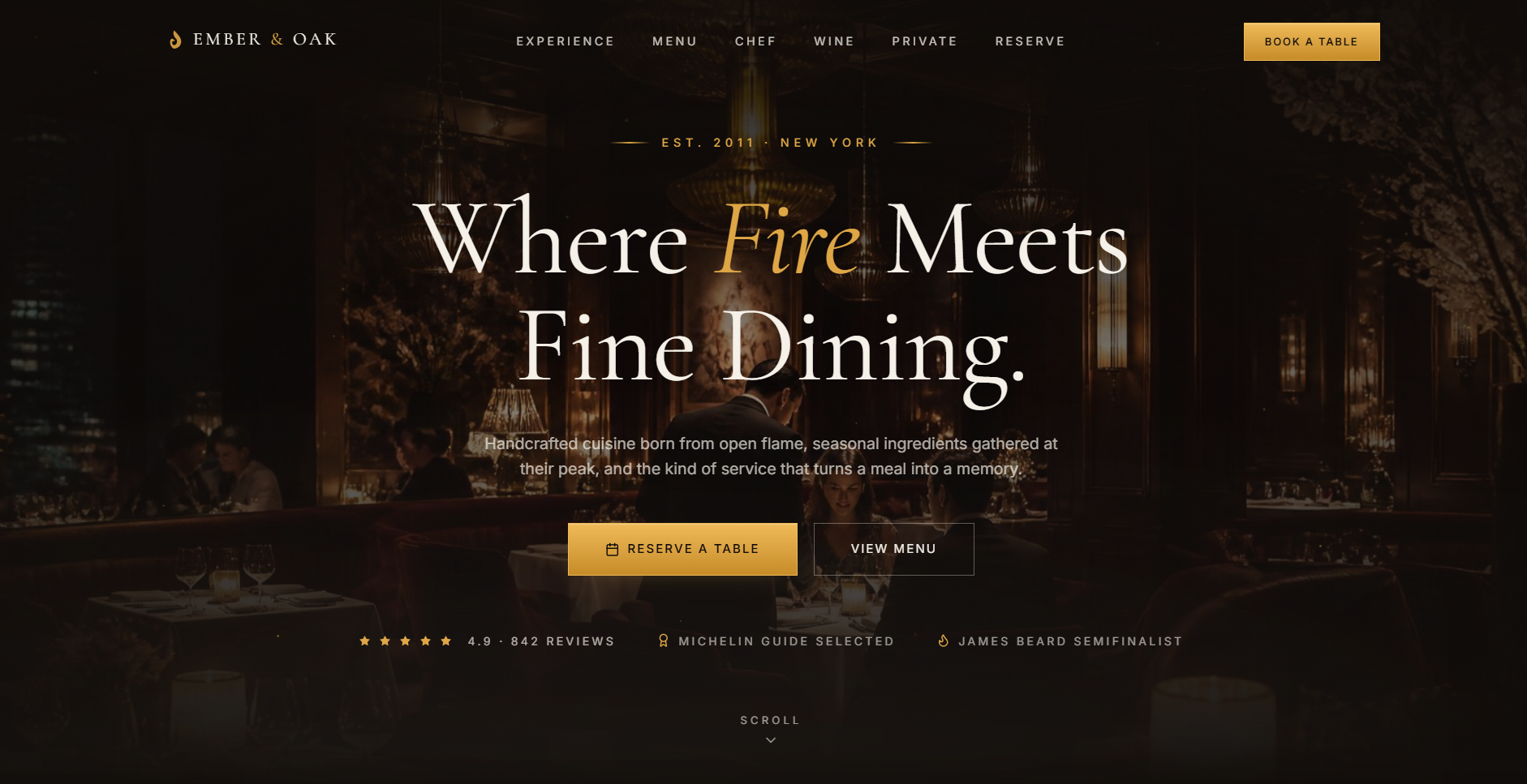 Ember & Oak website preview